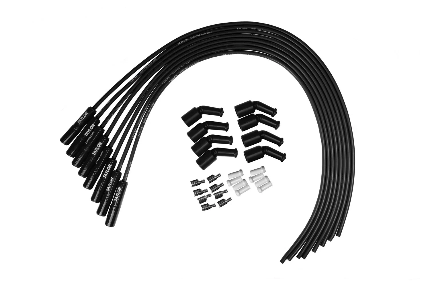 Spark Plug Wire Set Universal Silicone Spiro Pro 8mm 180_ 350 ohm_ft 75065-B